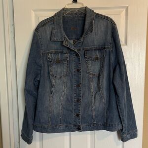 Kut From The Kloth women’s blue button down denim jean jacket size 2X